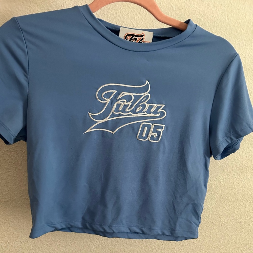 Forever 21 fubu crop top a nice blue color